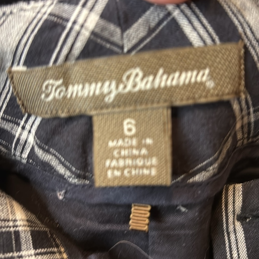 TOMMY BAHAMA tartan black / white shorts with pockets perfectly fun! - Picture 7 of 7